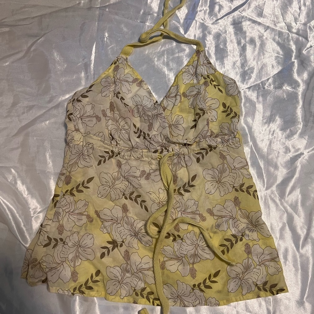 super beachy cute floral halter top!